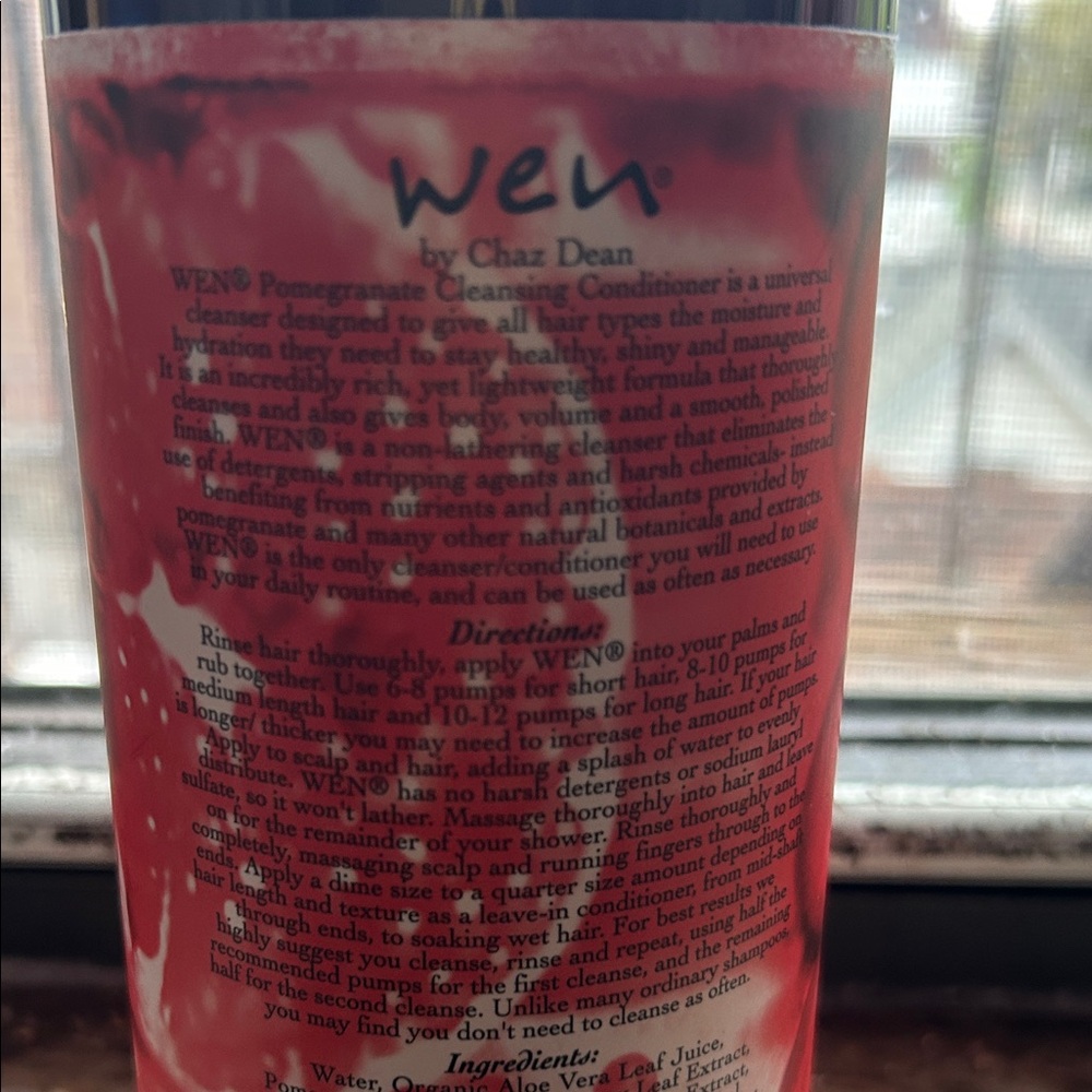 WEN Pomegranate Cleansing Conditioner 32oz Bottle FACTORY SEALED with PUMP - Picture 5 of 16